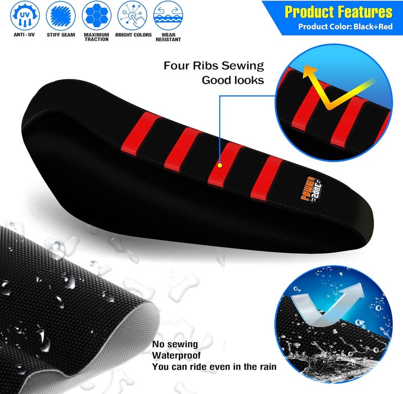 MCHMFG Motorcycle Dirt Bike Seat Cover for Surron Sur Ron Light Bee X/S - E Bike Seat Cover (Red) - Image 3